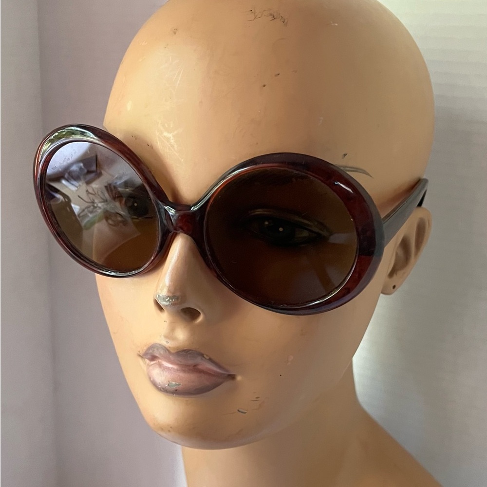 Vintage Oversized Women's Faux Tortoise Sunglasses - France